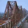 Cầu Long Biên, nơi vụ việc hi hữu xảy ra (Ảnh: Minh Sơn/Vietnam+) 