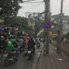 Đoạn đường nơi phát hiện nạn nhân (Ảnh: PV/Vietnam+) 