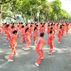 Hơn 2.150 NCT tham gia đồng diễn dưới lòng đường Hồ Hoàn Kiếm