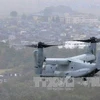 Máy bay vận tải hạng nặng MV-22 Osprey tham gia một cuộc tập trận với Nhật Bản. (Ảnh: Kyodo/TTXVN)