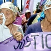 Những phụ nữ bị quân đội Nhật bắt ép làm nô lệ tình dục hồi Thế chiến thứ II đòi công lý (Nguồn: AFP)