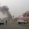 Cảnh sát phong tỏa quảng trường Thiên An Môn sau vụ đâm xe. (Nguồn: AFP)