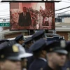 Cảnh sát New York quay lưng với Thị trưởng trong tang lễ đồng nghiệp