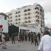 Tòa khách sạn bị phá hủy sau vụ đánh bom. (Nguồn: AFP/TTXVN)