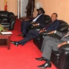 Tổng thống Tanzania, Tổng thống Nam Sudan, Tổng thống Kenya và Thủ lĩnh lực lượng đối lập Nam Sudan tại bàn đàm phán hồi tháng 1. (Nguồn: AFP/TTXVN)