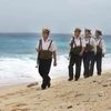 Các chiến sỹ tuần tra ven biển thuộc quần đảo Trường Sa của Việt Nam. (Ảnh: Hoàng Hùng/TTXVN)
