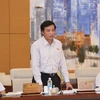 Chủ nhiệm Văn phòng Quốc hội Nguyễn Hạnh Phúc phát biểu ý kiến. (Ảnh: Phương Hoa/TTXVN)