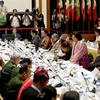 Toàn cảnh cuộc đàm phán giữa Ủy ban kiến tạo hòa bình liên bang của Chính phủ Myanmar và các nhóm vũ trang sắc tộc ở Yangon, Myanmar ngày 22/7. (Nguồn: THX/TTXVN)