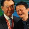 Wang Jianlin (trái) và Jack Ma. (Nguồn: Getty images)