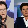 Thủ tướng Ewa Kopacz (trái) và ứng viên Beata Szydlo. (Nguồn: AP/AFP)
