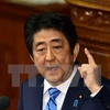 Thủ tướng Nhật Bản Shinzo Abe phát biểu tại phiên họp Hạ viện về vụ thử bom H của Triều Tiên, ở Tokyo ngày 6/1. (Nguồn: AFP/TTXVN)