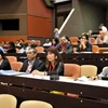 Đoàn đại biểu Quốc hội Việt Nam tham dự hội nghị. (Ảnh: Lê Hà/TTXVN)