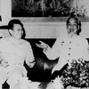Chủ tịch Hồ Chí Minh và Chủ tịch Kaysone Phomvihane. (Nguồn: Ảnh tư liệu)