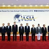 Lãnh đạo cấp cao các nước tại lễ khai mạc Diễn đàn châu Á Bác Ngao 2016. (Nguồn: THX/TTXVN)