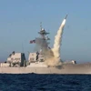 Tàu chiến Mỹ đã bắn hàng chục tên lửa hành trình vào Syria. (Nguồn: NBC)
