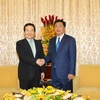 Ông Đinh La Thăng tiếp Chủ tịch Quốc hội Hàn Quốc Chung Sye-kyun. (Ảnh: Thanh Vũ/TTXVN)