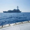 Tàu chiến Mỹ trên Biển Đông ngày 6/5/2017. (Nguồn: Reuters)