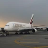 Máy bay Airbus A380-800 của Hãng hàng không Emirates. (Nguồn: AFP/TTXVN)