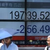 Chỉ số Nikkei 225 tại thị trường chứng khoán Tokyo ngày 9/8. (Nguồn: AFP/TTXVN)