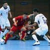 Đội tuyển futsal Việt Nam trong trận gặp Thái Lan. (Ảnh: Quốc Khánh/TTXVN)