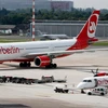 Máy bay của hãng Air Berlin tại sân bay Duesseldorf, Đức ngày 16/8. (Nguồn: EPA/TTXVN)