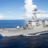 Tàu khu trục USS John S. McCain của Hải quân Mỹ. (Nguồn: EPA/TTXVN)