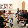 Ngoại trưởng Nga Lavrov (phải) có cuộc gặp với người đồng cấp Jordan Ayman Safadi ngày 11/9. (Nguồn: EPA)