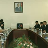 Cuộc hội đàm giữa Đoàn đại biểu Đảng Cộng sản Việt Nam với Phó Thủ tướng Ali Ahmedov, Phó Chủ tịch Đảng Azerbaijan mới. (Ảnh: Trần Quang Vinh/Vietnam+)
