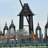Khu vực đang xây dựng đài hỏa táng thi hài cố Quốc vương Bhumibol Adulyadej ở thủ đô Bangkok ngày 19/4. (Nguồn: THX/TTXVN)