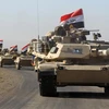 Các lực lượng Iraq trong chiến dịch chống IS tại Hawija ngày 4/10. (Nguồn: AFP/TTXVN)