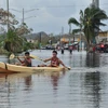 Ngập lụt do bão Maria tại Juana Matos thuộc Catano, Puerto Rico ngày 21/9. (Nguồn: AFP/TTXVN)