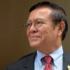 Chủ tịch đảng Cứu nguy dân tộc (CNRP) đối lập Campuchia Kem Sokha trong cuộc họp tại Phnom Penh ngày 7/12/2016. (Nguồn: AFP/TTXVN)