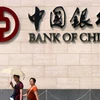 Biểu tượng của Ngân hàng Trung Quốc tại Bắc Kinh. (Nguồn: AFP/TTXVN)