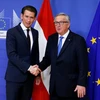 Thủ tướng Áo Sebastian Kurz (trái) và Chủ tịch Ủy ban châu Âu Jean-Claude Juncker. (Nguồn: Reuters)