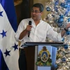 Tổng thống Honduras Juan Orlando Hernandez phát biểu tại Tegucigalpa. (Nguồn: AFP/TTXVN)