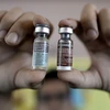 Vắcxin Dengvaxia trong chiến dịch tiêm phòng sốt xuất huyết cho học sinh tiểu học tại Manila, Philippines ngày 4/4/2016. (Nguồn: AFP/TTXVN)
