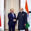 Trong khuôn khổ chương trình tham dự Hội nghị Cấp cao Kỷ niệm ASEAN-Ấn Độ và Lễ kỷ niệm 69 năm Ngày Cộng hòa Ấn Độ, tối 24/1/2018, tại Thủ đô New Delhi, Cộng hòa Ấn Độ, Thủ tướng Nguyễn Xuân Phúc hội đàm với Thủ tướng Ấn Độ Narendra Modi. (Ảnh: Thống Nhất