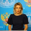 Người phát ngôn Bộ Ngoại giao Nga Maria Zakharova trong một cuộc họp báo tại Moskva. (Nguồn: Embrussia/TTXVN)