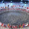  Các vận động viên diễu hành tại lễ bế mạc Olympic PyeongChang 2018. (Nguồn: THX/TTXVN)