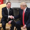 Tổng thống Mỹ Donald Trump tiếp Thủ tướng Thụy Điển Stefan Löfven. (Nguồn: thelocal.se)