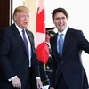 Tổng thống Mỹ Donald Trump và Thủ tướng Canada Justin Trudeau. (Nguồn: AP)