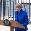 Thủ tướng Anh Theresa May phát biểu tại Nhà số 10 phố Downing. (Nguồn: THX/TTXVN)