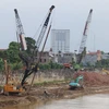 Dự án xây dựng hoàn thiện hệ thống đê bờ Hữu, đê bờ Tả sông Cầu đoạn qua thành phố Thái Nguyên theo hình thức đối tác công tư (PPP). (Ảnh: Hoàng Nguyên/TTXVN)