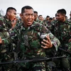 Các binh sỹ Indonesia diễn tập tại Jakarta. (Nguồn: EPA/TTXVN)