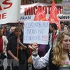 Người dân Pháp tham gia biểu tình phản đối dự luật cải cách lao động tại Toulouse. (Nguồn: AFP/TTXVN)