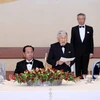 Nhà vua Nhật Bản Akihito phát biểu tại buổi quốc yến. (Ảnh: Nhan Sáng/TTXVN)