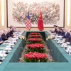 Toàn cảnh cuộc tham vấn lần thứ 3 về kinh tế và thương mại giữa phái đoàn Mỹ và Trung Quốc tại Bắc Kinh ngày 3/6. (Nguồn:THX/TTXVN)