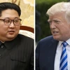 Tổng thống Mỹ Donald Trump (phải) và nhà lãnh đạo Triều Tiên Kim Jong-un. (Nguồn: EPA-EFE/TTXVN)