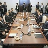 Cuộc đàm phán cấp cao liên Triều tổ chức tại làng đình chiến Panmunjom ngày 1/6. (Nguồn: TTXVN phát)