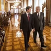 Tổng thống sắp mãn nhiệm Enrique Peña Nieto (trái) và ông Andrés Manuel López Obrador (phải). (Nguồn: EPA)